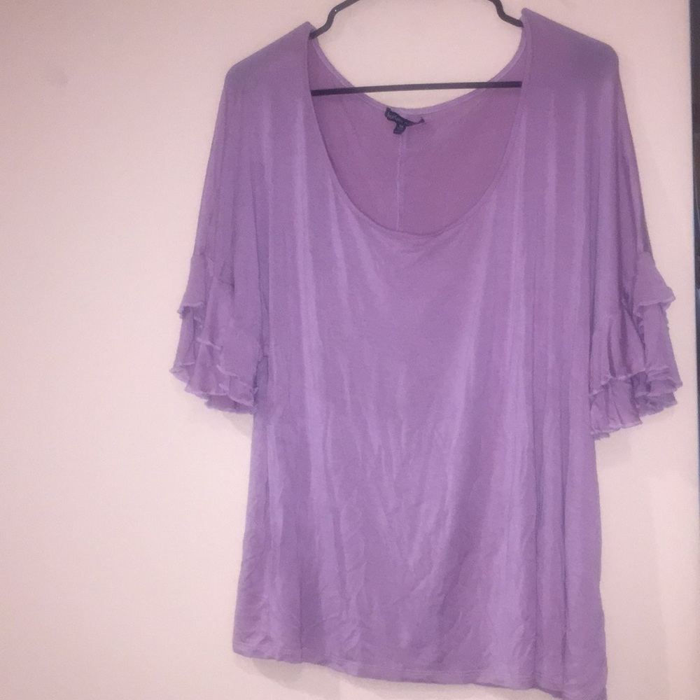 Charlotte Russe pink 1x blouse with ruffles